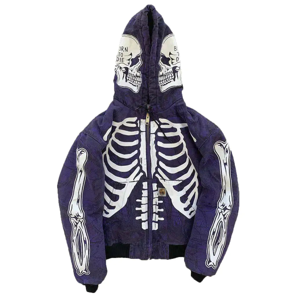 Sudadera con capucha de calavera para hombre