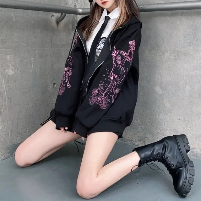 Grunge Punk Hooded Jacket