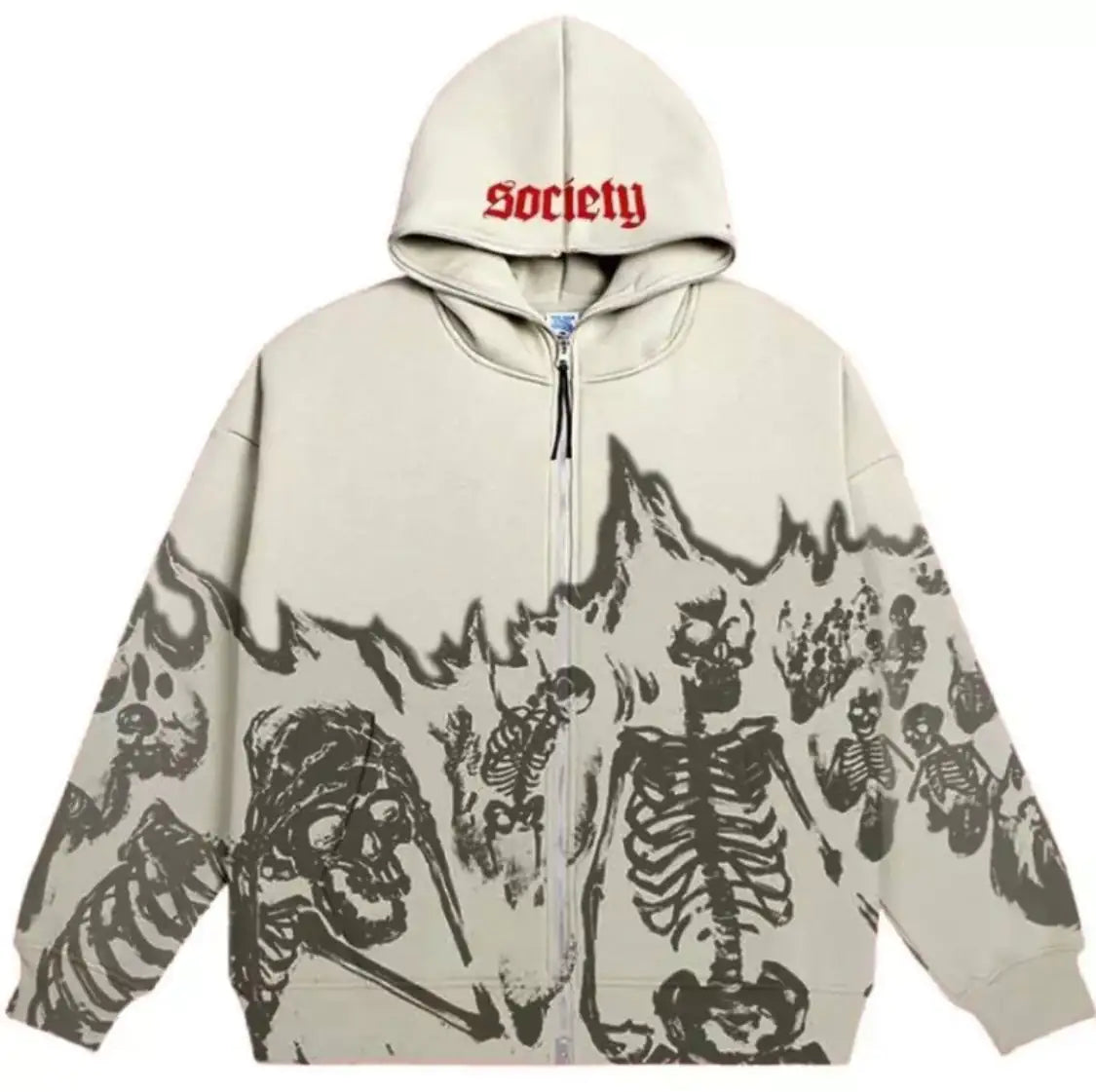 Nueva sudadera con capucha y calavera Y2K